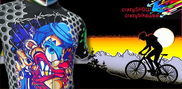 Premium Radtrikot Race prostyle Design crazy Show by crazybikewear. Ausgefallen, exclusiv und limitiert.